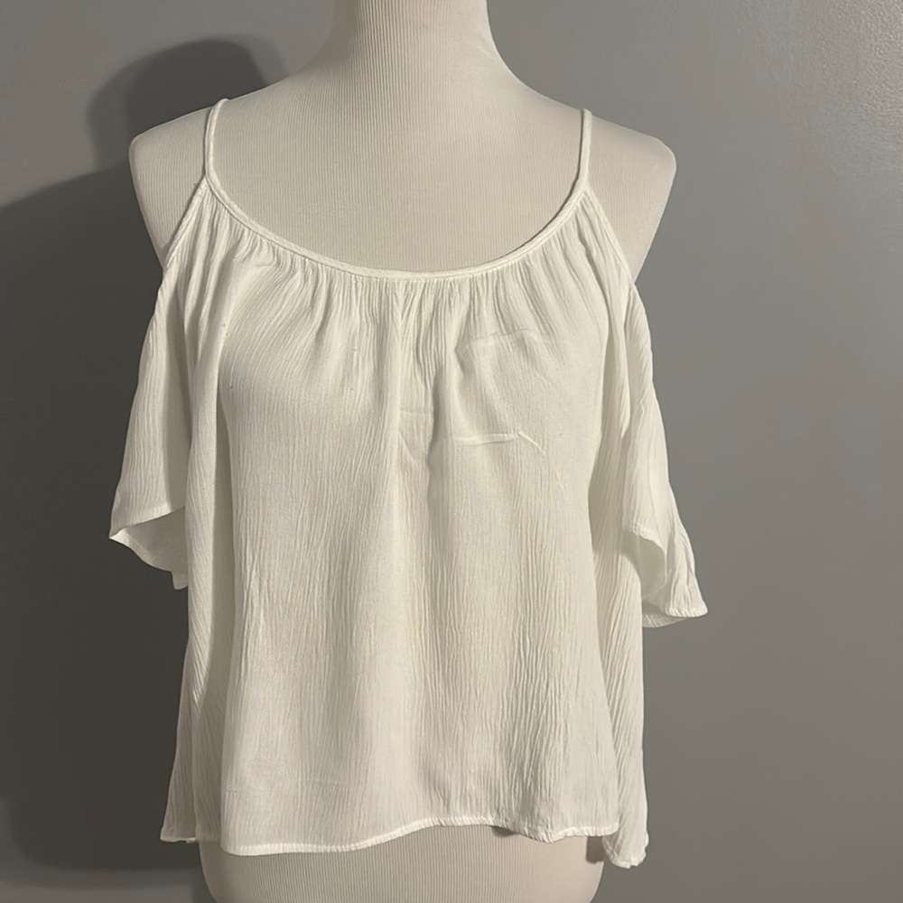 One Clothing Los Angeles Spaghetti Strap Cold Shoulder Top
